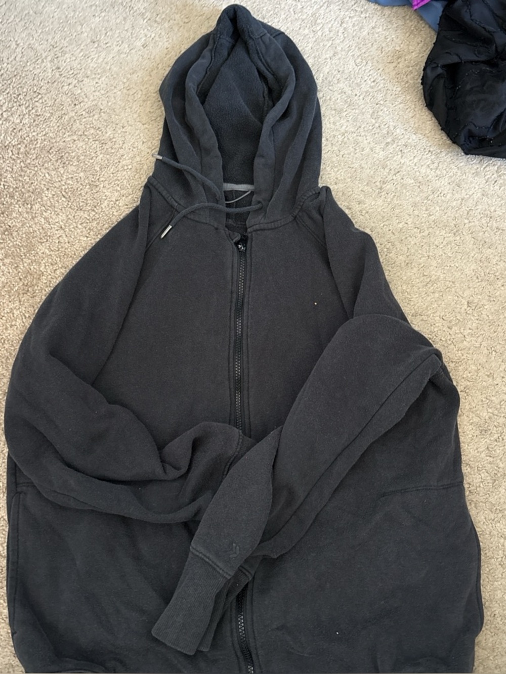 Women’s Black Full-Zip Hoodie Sweatshirt